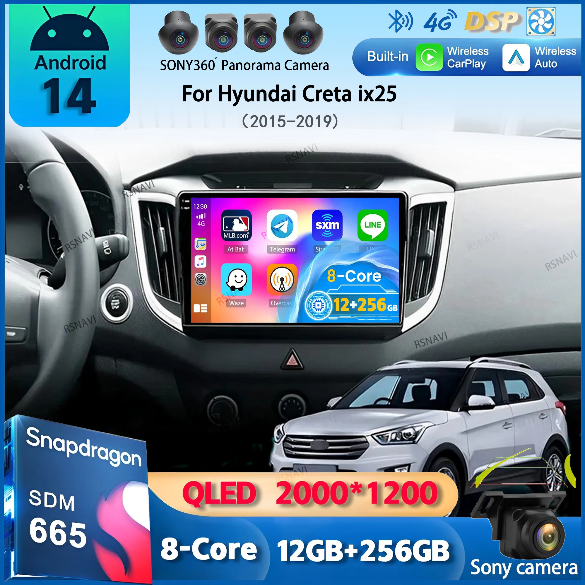 Android 14 Carplay Car Radio For Hyundai Creta ix25 2015-2019 Navigation GPS Multimidia Video Player 2din Head Unit Stereo
Android 14 Carplay Car Radio For Hyundai Creta ix25 2015-2019 Navigation GPS Multimidia Video Player 2din Head Unit Stereo