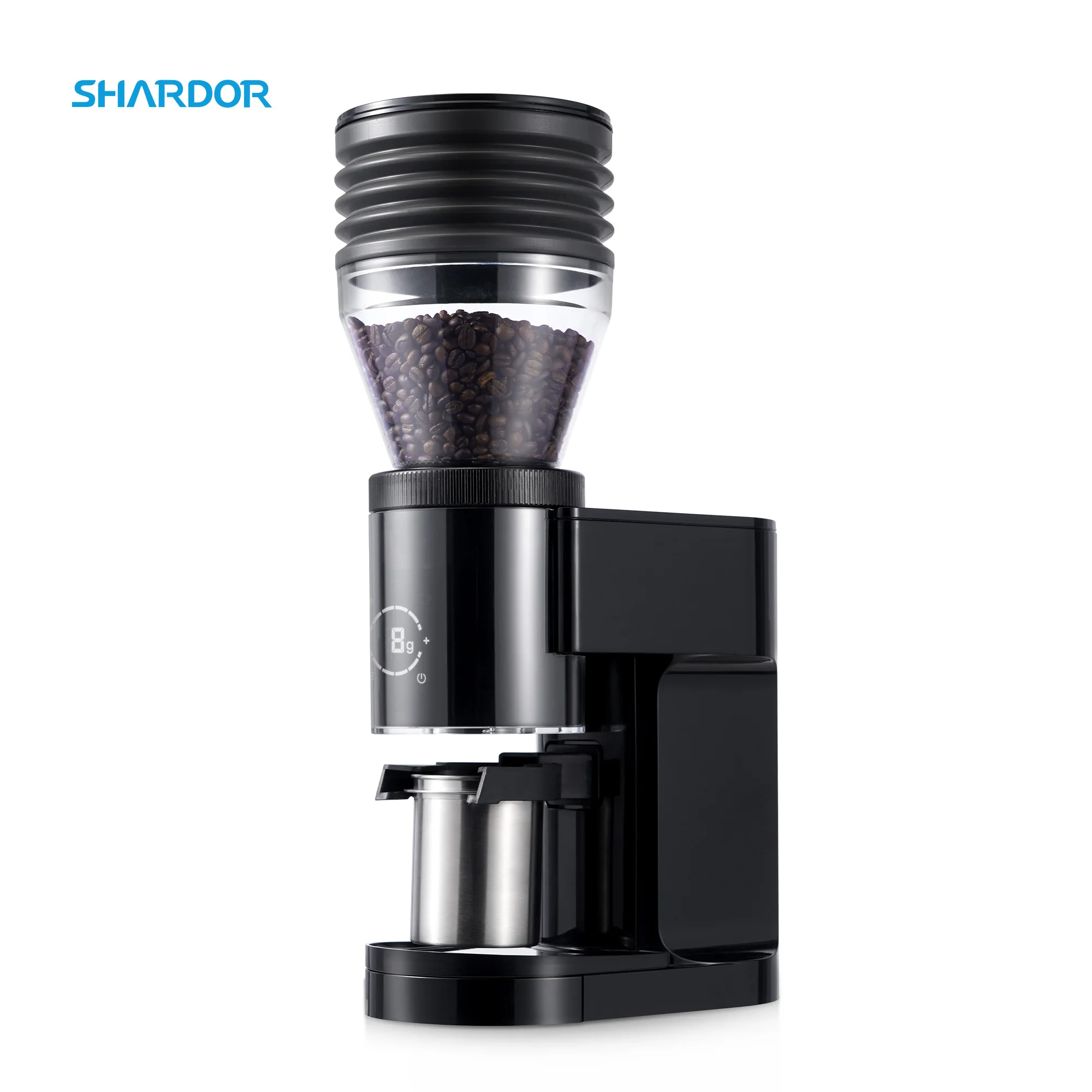 SHARDOR High Quality Burr Coffee Grinder Black Commercial Coffee Grinder with Electric Scale
SHARDOR High Quality Burr Coffee Grinder Black Commercial Coffee Grinder with Electric Scale