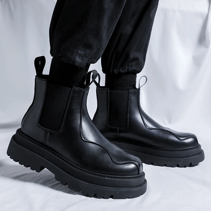 High Quality Fashion Men Platform Military Boots Stylish Male Shoes High Heels Men Casual Boots Genuine Leather Male Shoes
High Quality Fashion Men Platform Military Boots Stylish Male Shoes High Heels Men Casual Boots Genuine Leather Male Shoes
