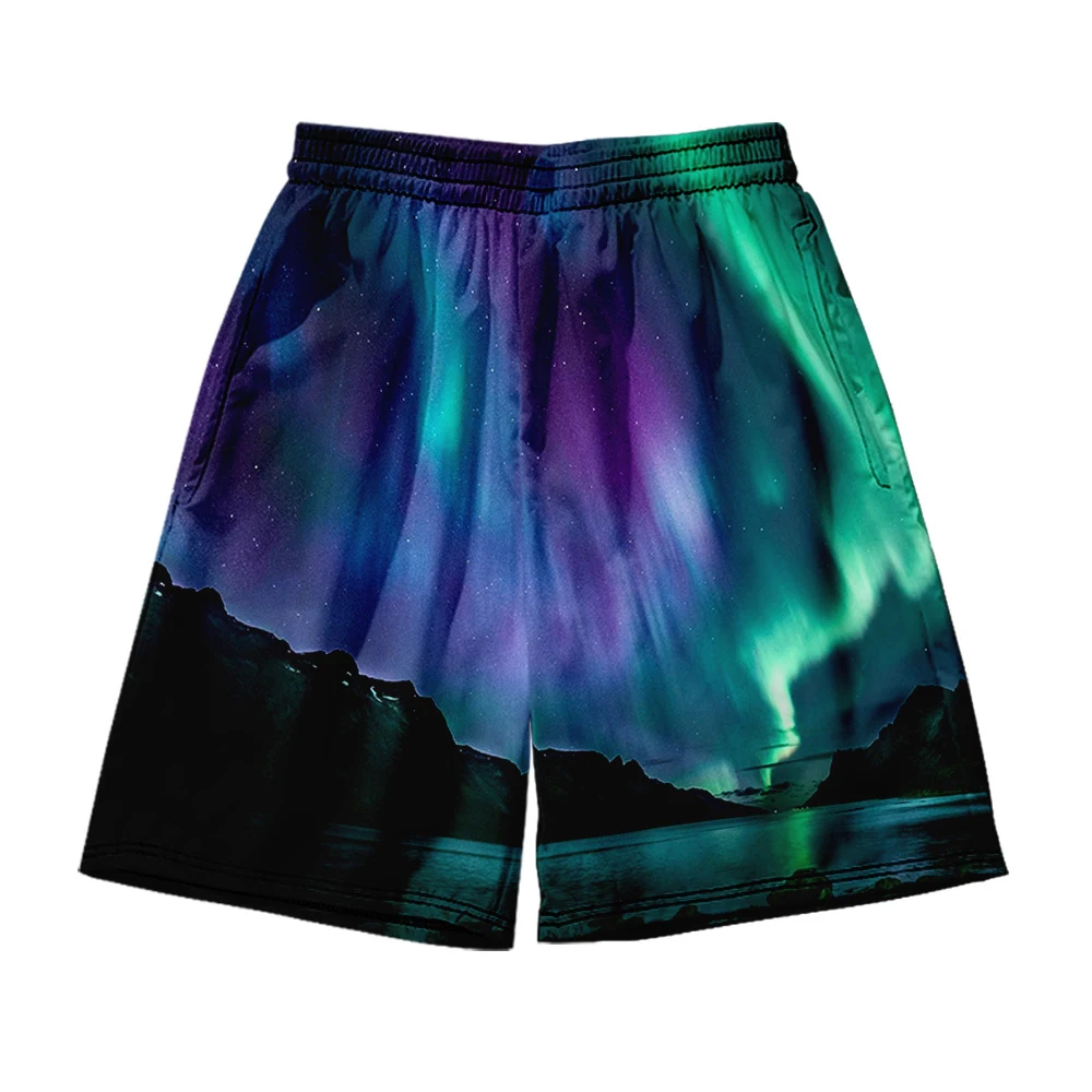 Aurora Beach Shorts Men's and women's clothing 3D digital printing casual shorts Fashion trend couple Pants
Aurora Beach Shorts Men's and women's clothing 3D digital printing casual shorts Fashion trend couple Pants