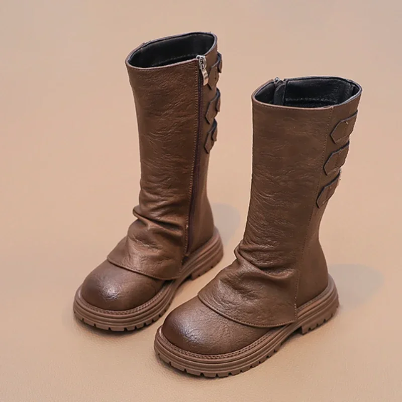Kids Shoes Boots for Girl Simple Patchwork Children Fashion Boots Thick Bottom Round-toe Versatile Toddlers Causal Catwalk Boots
Kids Shoes Boots for Girl Simple Patchwork Children Fashion Boots Thick Bottom Round-toe Versatile Toddlers Causal Catwalk Boots