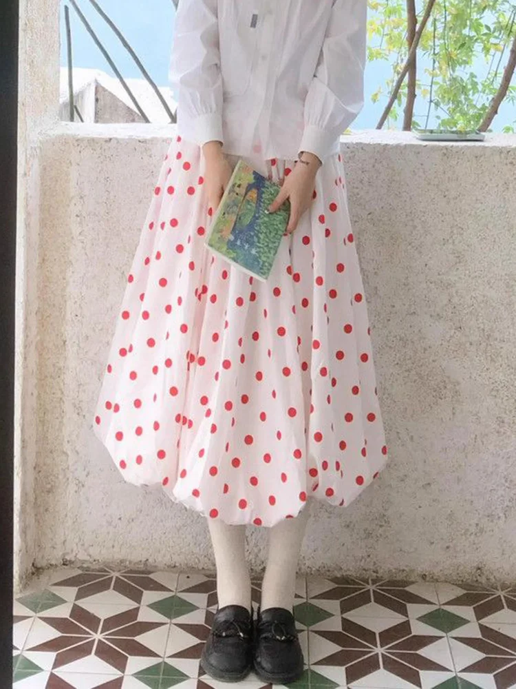 Cute Dot Sweet Long Skirt Women Fashion High Waist Preppy Style Ball Gown Skirts Casual Spring Japan Chic Kawaii Long Skirts New
Cute Dot Sweet Long Skirt Women Fashion High Waist Preppy Style Ball Gown Skirts Casual Spring Japan Chic Kawaii Long Skirts New