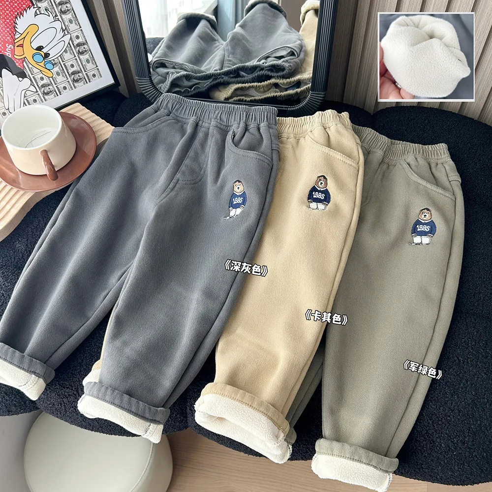 Winter Fleece Thickening Boys Pants Elasti Waist Trousers Teens Children's Clothes
Winter Fleece Thickening Boys Pants Elasti Waist Trousers Teens Children's Clothes