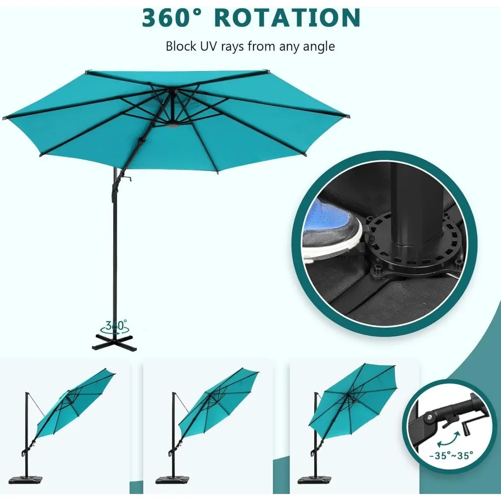 10FT Vienna Offset Patio Umbrella – Outdoor Cantilever Umbrella with 360° Rotation, Easy Tilt Adjustment & UV 50+ Protection
10FT Vienna Offset Patio Umbrella – Outdoor Cantilever Umbrella with 360° Rotation, Easy Tilt Adjustment & UV 50+ Protection