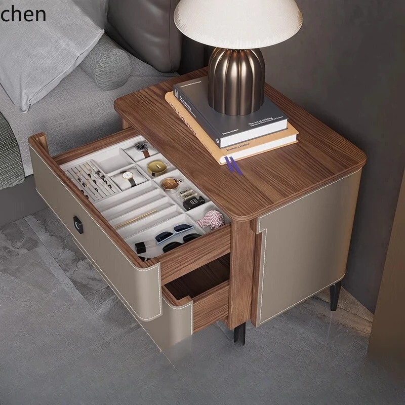 HTT light luxury saddle leather bedside table master bedroom bedside table jewelry with fingerprint lock storage cabinet
HTT light luxury saddle leather bedside table master bedroom bedside table jewelry with fingerprint lock storage cabinet
