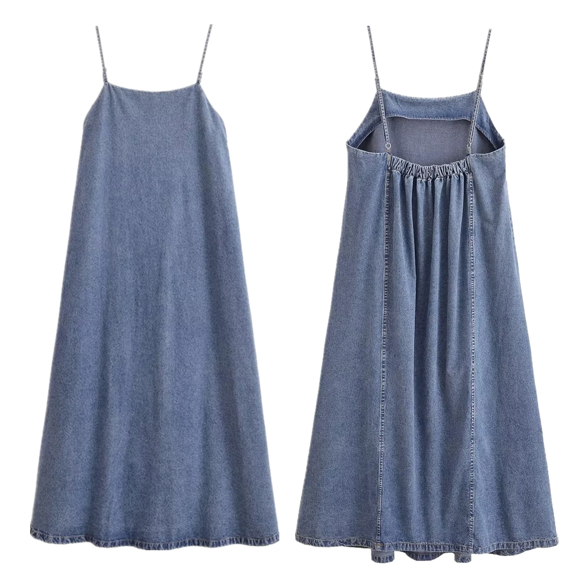 Maxdutti Fashion Ladies Vocation Beach Vestidos Suspender Denim Dress Women Nordic Minimalist Midi Dress Women
Maxdutti Fashion Ladies Vocation Beach Vestidos Suspender Denim Dress Women Nordic Minimalist Midi Dress Women