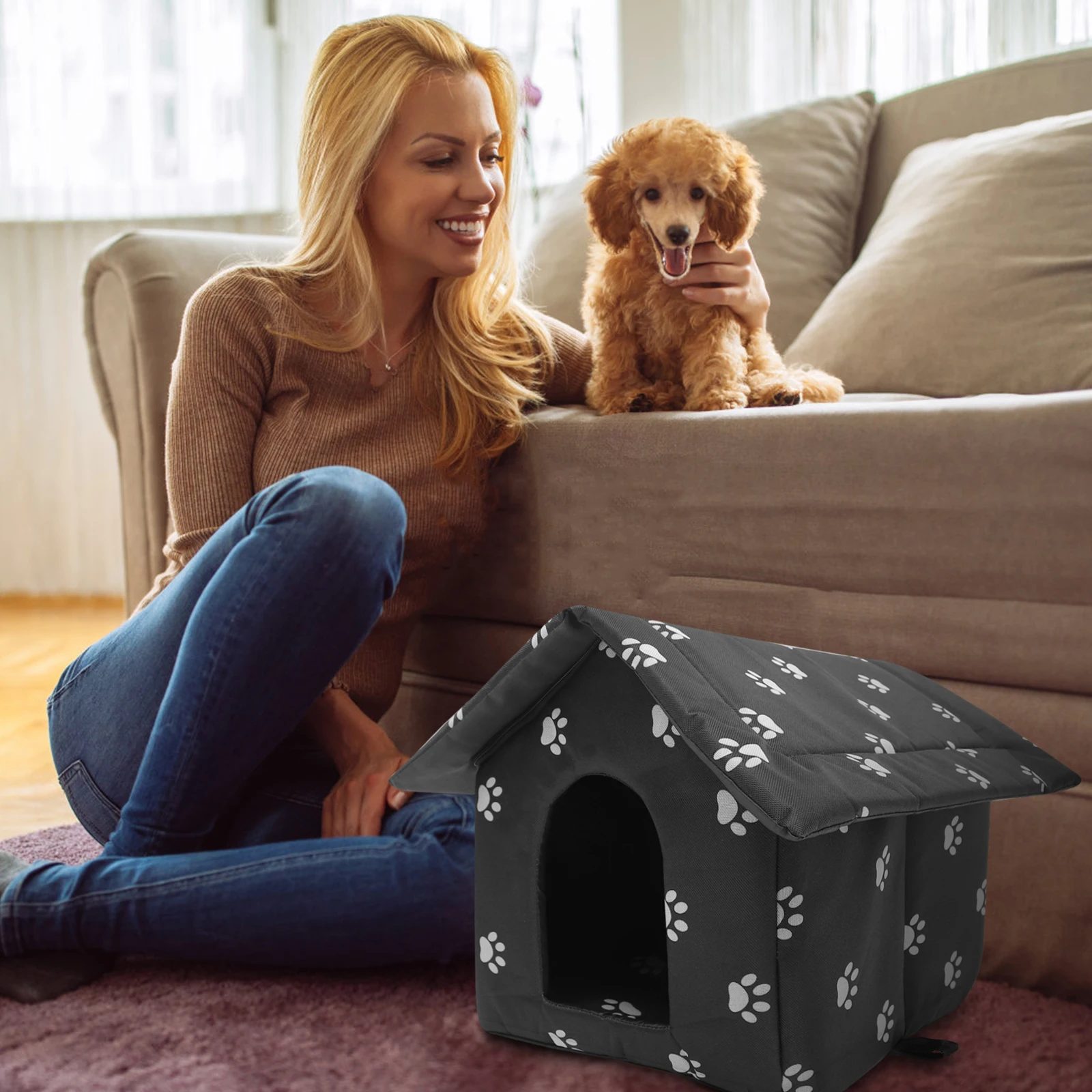 WaterProof DogShelter Outdoor CatsKittens Durable Nest Kennel Weatherproof WinterHome
WaterProof DogShelter Outdoor CatsKittens Durable Nest Kennel Weatherproof WinterHome