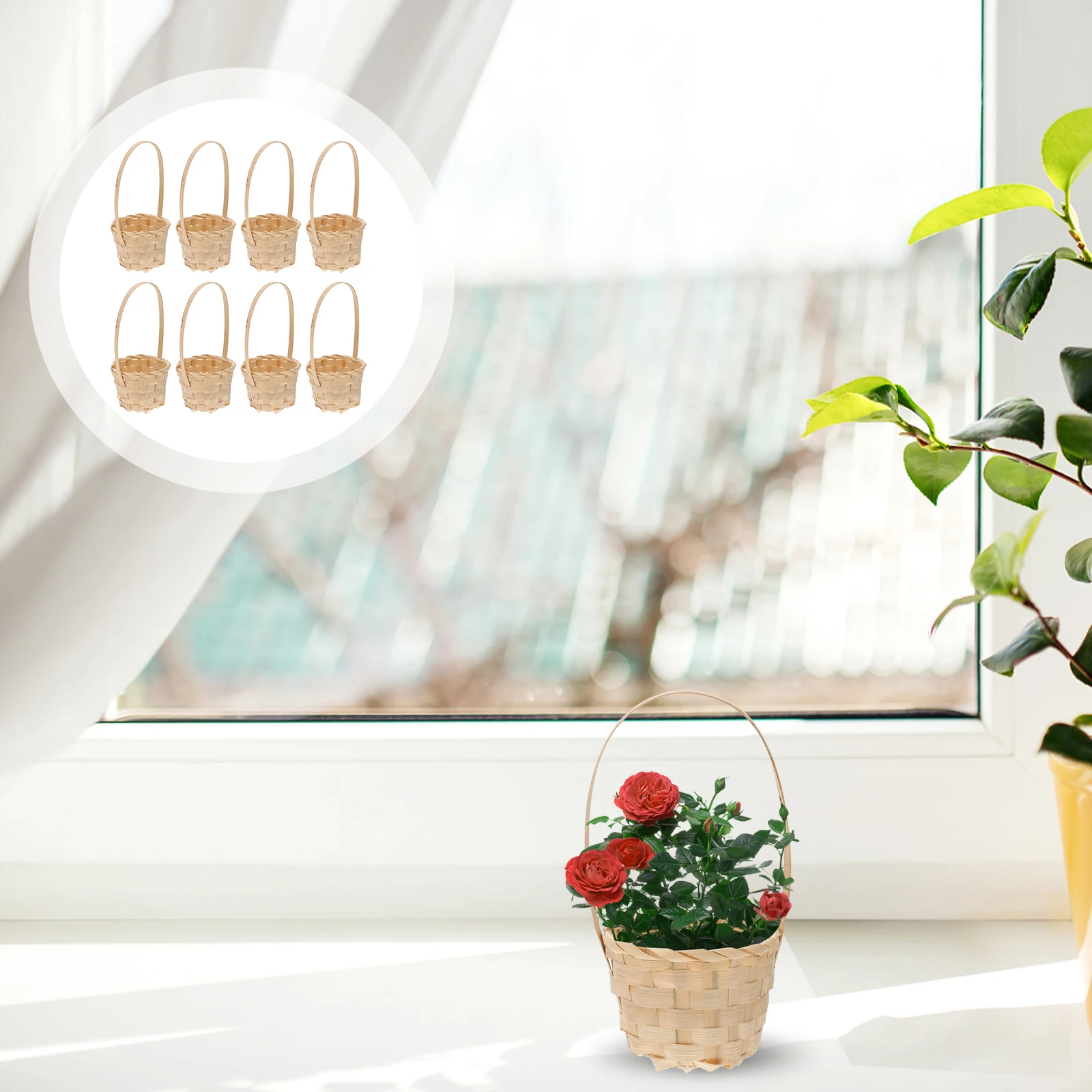 8pcs Woven Baskets Rustic Decorative Flower Vegetable Storage Practical Kitchen Bar Fruit Picking Portable
8pcs Woven Baskets Rustic Decorative Flower Vegetable Storage Practical Kitchen Bar Fruit Picking Portable