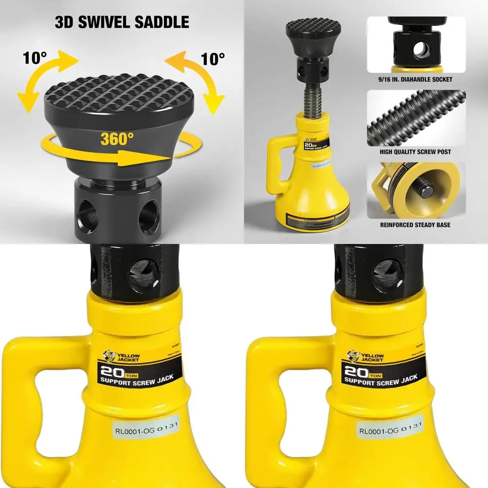 20-тонный сверхмощный автомобильный подъемный домкрат для строительства и поддержки моста, желтый, емкость 40 000 фунтов
20-тонный сверхмощный автомобильный подъемный домкрат для строительства и поддержки моста, желтый, емкость 40 000 фунтов
