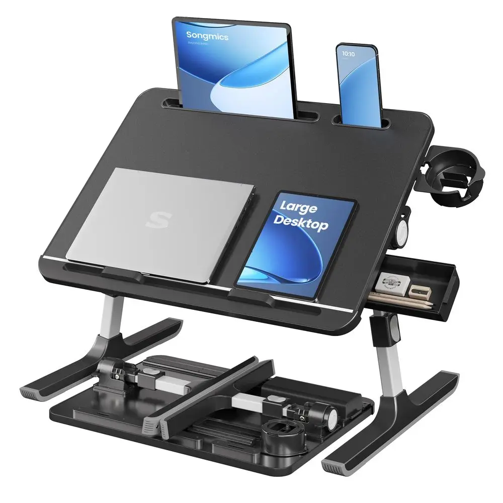 Bed Laptop Desk, Foldable Bed Desk for Laptop, 15.7 x 22 Inches Large Desktop, 120 Stepless Tilt, Adjustable Height, Cup Holder
Bed Laptop Desk, Foldable Bed Desk for Laptop, 15.7 x 22 Inches Large Desktop, 120 Stepless Tilt, Adjustable Height, Cup Holder
