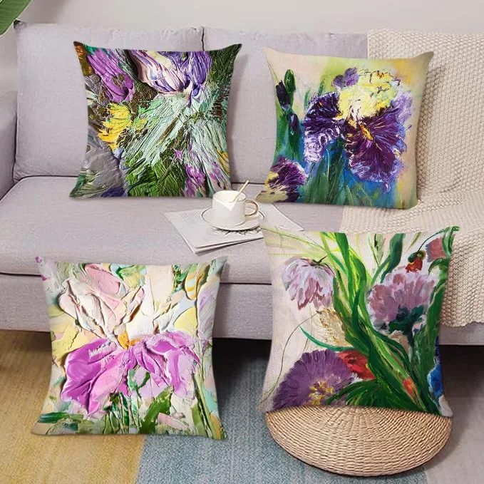 Art Oil Painting Floral Print Home Decor Pillowcase Bedroom Living Room Sofa Decoration Polyester Cushion Cover with Zipper
Art Oil Painting Floral Print Home Decor Pillowcase Bedroom Living Room Sofa Decoration Polyester Cushion Cover with Zipper