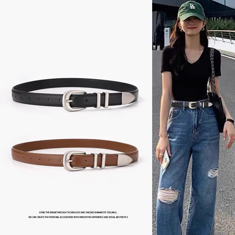 Four Season Genuine Leather Women's Belt, Simple Leather Belt, Multifunctional Decoration, New Black Jeans Belt
Four Season Genuine Leather Women's Belt, Simple Leather Belt, Multifunctional Decoration, New Black Jeans Belt