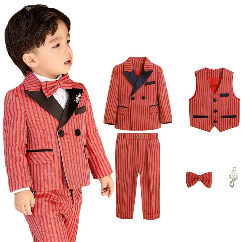 Boys Pinao Photograph Suit Children Luxurious Jacket Vest Pants Bowtie 4PCS Birthday Dress Baby Kids Wedding Performance Tuxedo
Boys Pinao Photograph Suit Children Luxurious Jacket Vest Pants Bowtie 4PCS Birthday Dress Baby Kids Wedding Performance Tuxedo