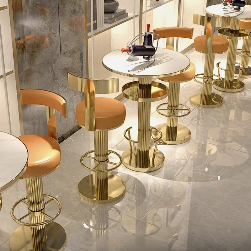 Luxury Marble Bar Table Set With Gold Stainless Steel Base, Modern Round Pub Table For Home Bar, Kitchen, Dining Room
Luxury Marble Bar Table Set With Gold Stainless Steel Base, Modern Round Pub Table For Home Bar, Kitchen, Dining Room