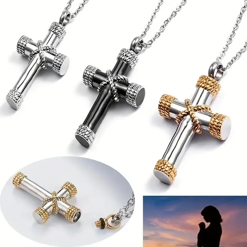 Cremation Jewelry for Ashes for Human Keepsake Stainless Steel Cross Memorial Pendant Cremation Urn Necklace for Human Ashes
Cremation Jewelry for Ashes for Human Keepsake Stainless Steel Cross Memorial Pendant Cremation Urn Necklace for Human Ashes