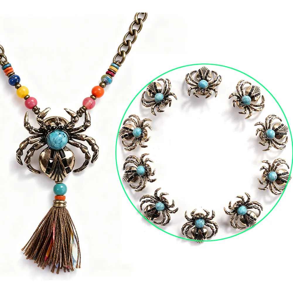 Vintage Spider Charm With Turquoise Accent Versatile Jewelry Piece For Women Dual Use As Scarf Buckle Necklace Pendant Unique
Vintage Spider Charm With Turquoise Accent Versatile Jewelry Piece For Women Dual Use As Scarf Buckle Necklace Pendant Unique