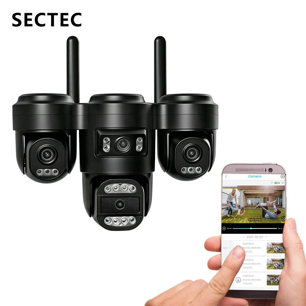 20MP Solar Camera 4 Lenses Outdoor Wireless CCTV, 6 Motors PIR Night Vision AOV Mode IP66 Waterproof
20MP Solar Camera 4 Lenses Outdoor Wireless CCTV, 6 Motors PIR Night Vision AOV Mode IP66 Waterproof
