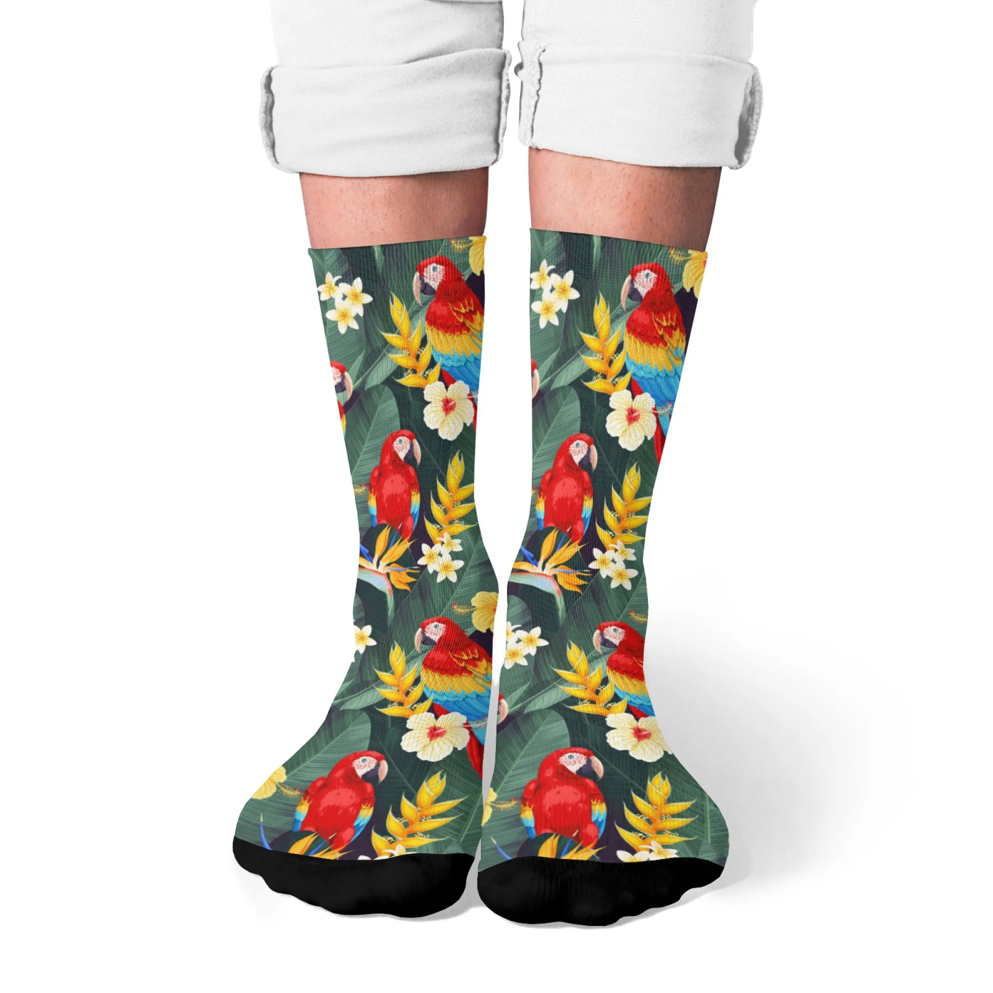 Tropical Jungle Parrot Men's Socks Retro Style Casual Fashion Socks Breathable Non-Slip Outdoor Sports Socks Novel Funny Socks
Tropical Jungle Parrot Men's Socks Retro Style Casual Fashion Socks Breathable Non-Slip Outdoor Sports Socks Novel Funny Socks