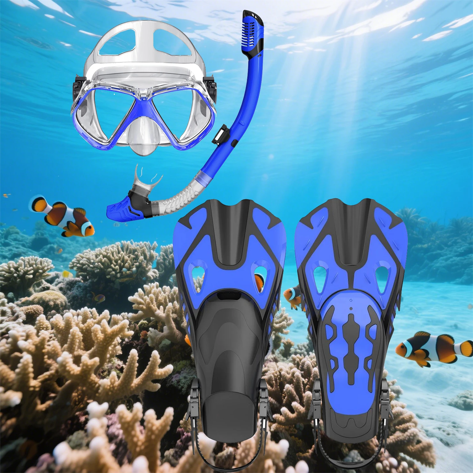 Portable Diving Combo Snorkeling Set Mask Dry Top Snorkel Open Heel Fins Travel Friendly Sea Swimming Water Sport Dive Equipment
Portable Diving Combo Snorkeling Set Mask Dry Top Snorkel Open Heel Fins Travel Friendly Sea Swimming Water Sport Dive Equipment