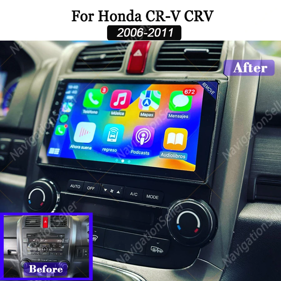 For Honda Cr V Crv 2006-2011 Android Multimedia Player Carplay Radio Stereo Gps Navigation Head Unit AHD Backup Camera DAB Wifi
For Honda Cr V Crv 2006-2011 Android Multimedia Player Carplay Radio Stereo Gps Navigation Head Unit AHD Backup Camera DAB Wifi