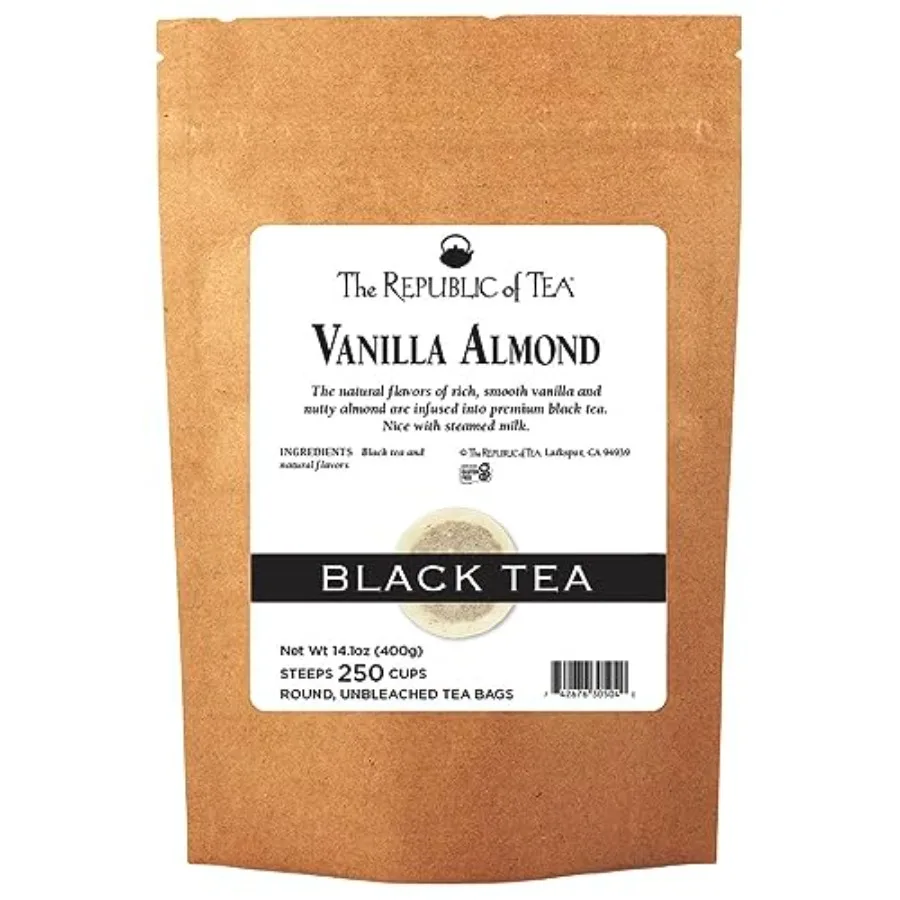 — Vanilla Almond Black Tea Bulk, 250 Tea Bags, Naturally Caffeinated
— Vanilla Almond Black Tea Bulk, 250 Tea Bags, Naturally Caffeinated