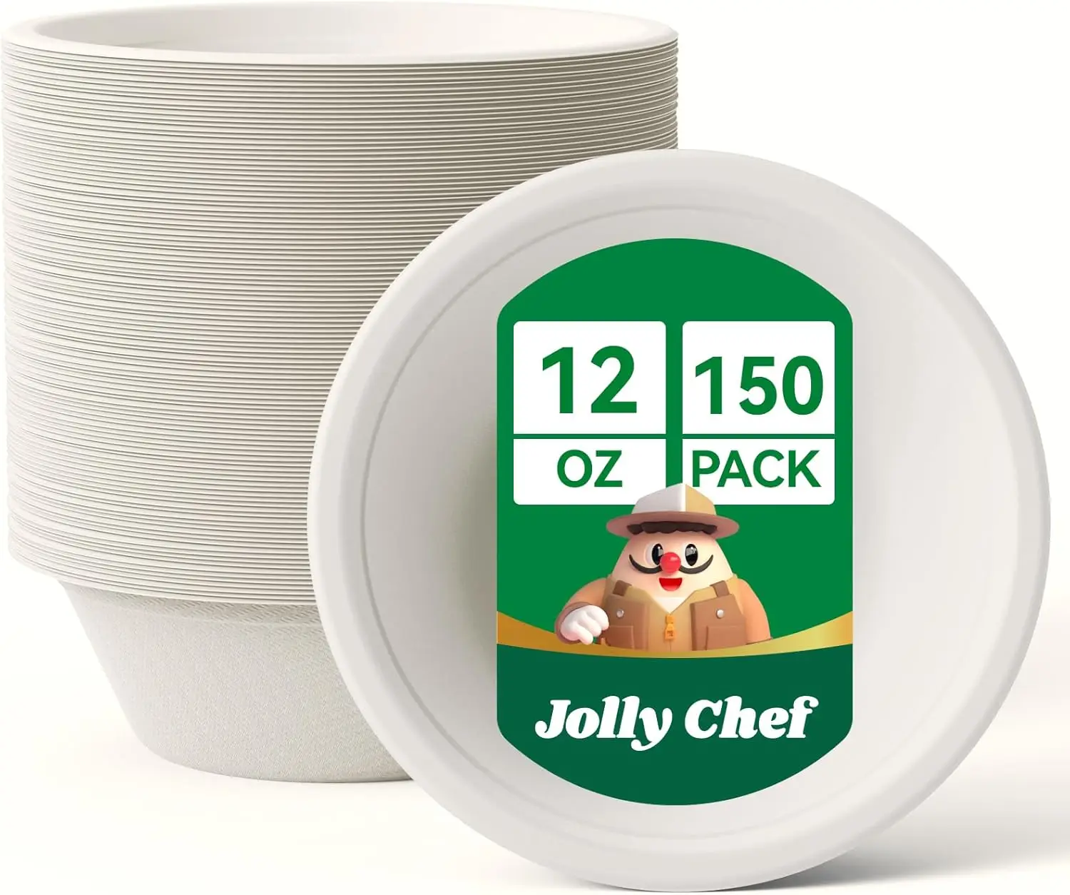 Compostable Paper Bowls 12 oz Heavy Duty 150 Pack Biodegradable Sugarcane Soup Bowls for Hot Cold Food Salad Milk
Compostable Paper Bowls 12 oz Heavy Duty 150 Pack Biodegradable Sugarcane Soup Bowls for Hot Cold Food Salad Milk