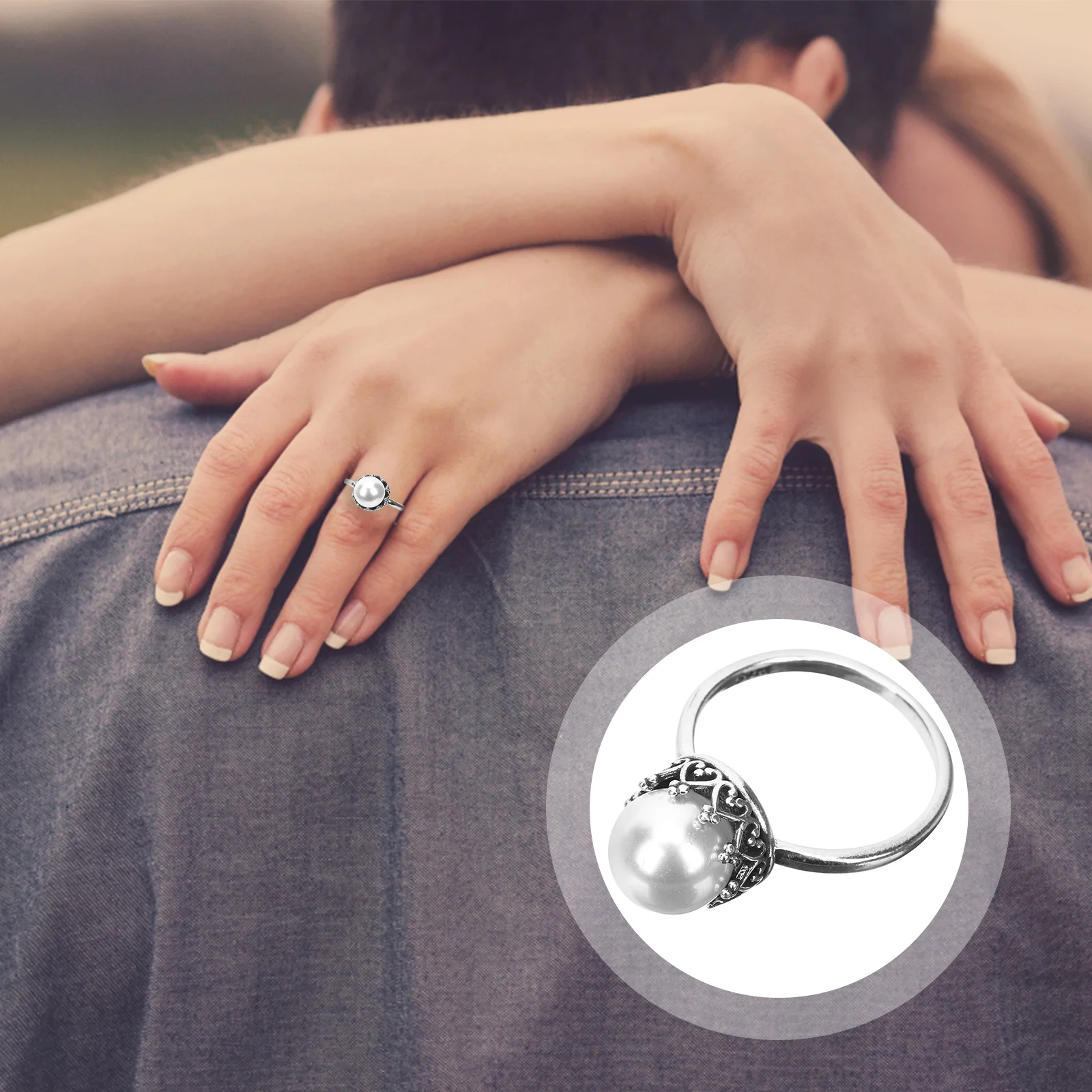 Pearl Ring for Women Teen Girls Small Pearl Ring Aesthetic Fashion Jewelry Gift for Birthday Wedding Holiday Party
Pearl Ring for Women Teen Girls Small Pearl Ring Aesthetic Fashion Jewelry Gift for Birthday Wedding Holiday Party