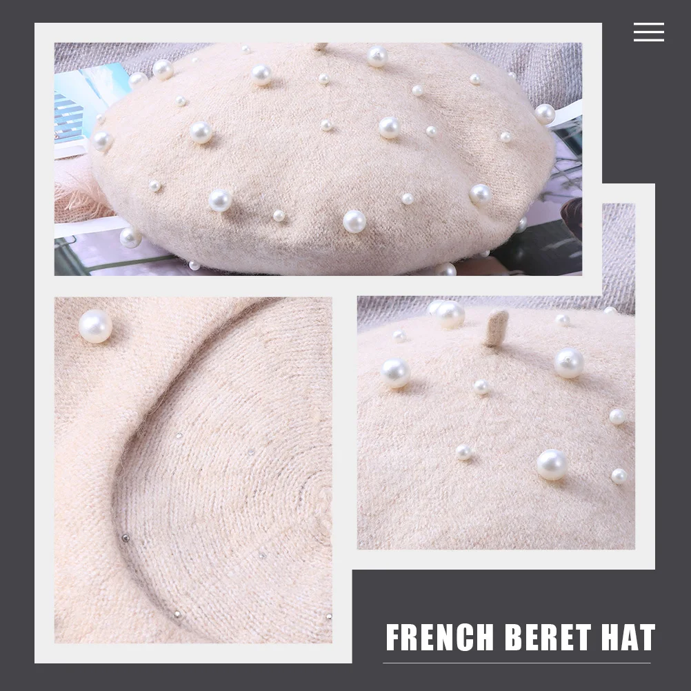 2pcs Pearl Beret Hats For Women Imitation Wool Vintage Winter Cap French Style Bowknot Beaded Soft Comfortable Gift Party Wear
2pcs Pearl Beret Hats For Women Imitation Wool Vintage Winter Cap French Style Bowknot Beaded Soft Comfortable Gift Party Wear