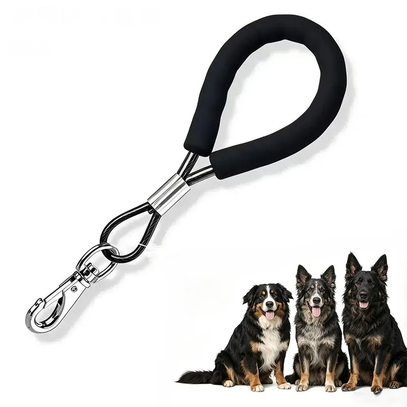 Short Large Dog Leash Stainless steel Big Dog Lead One step traction rope Explosion-proof dogs belt Comfortable foam handle Lead
Short Large Dog Leash Stainless steel Big Dog Lead One step traction rope Explosion-proof dogs belt Comfortable foam handle Lead