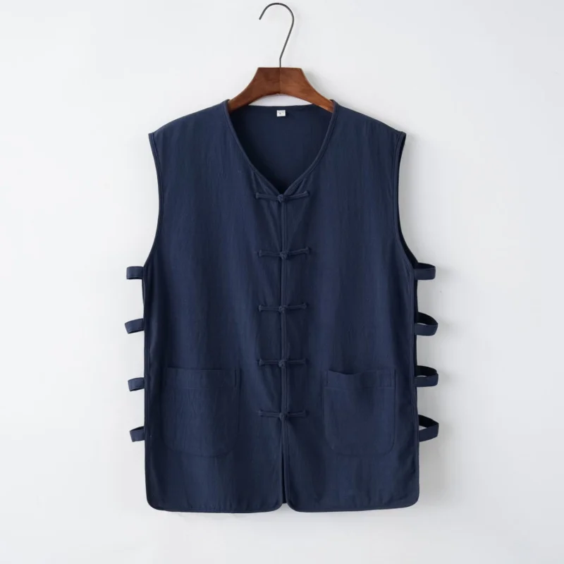Summer Chinese Style Sleeveless Tank Top for Middle-aged and Elderly Men Retro Cotton Linen Tang Suit Vest Hanfu Men
Summer Chinese Style Sleeveless Tank Top for Middle-aged and Elderly Men Retro Cotton Linen Tang Suit Vest Hanfu Men