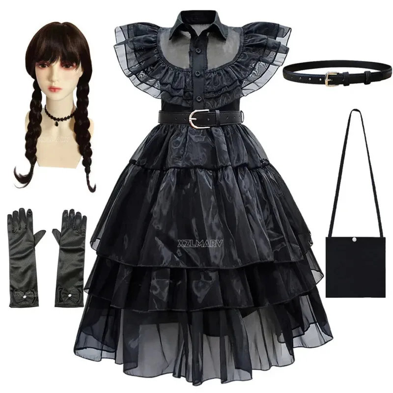 Addams Cosplay For Girl Costume Princess Dress Carnival Costumes Kids Vestidos Party Dresses 4-12 Years Old
Addams Cosplay For Girl Costume Princess Dress Carnival Costumes Kids Vestidos Party Dresses 4-12 Years Old