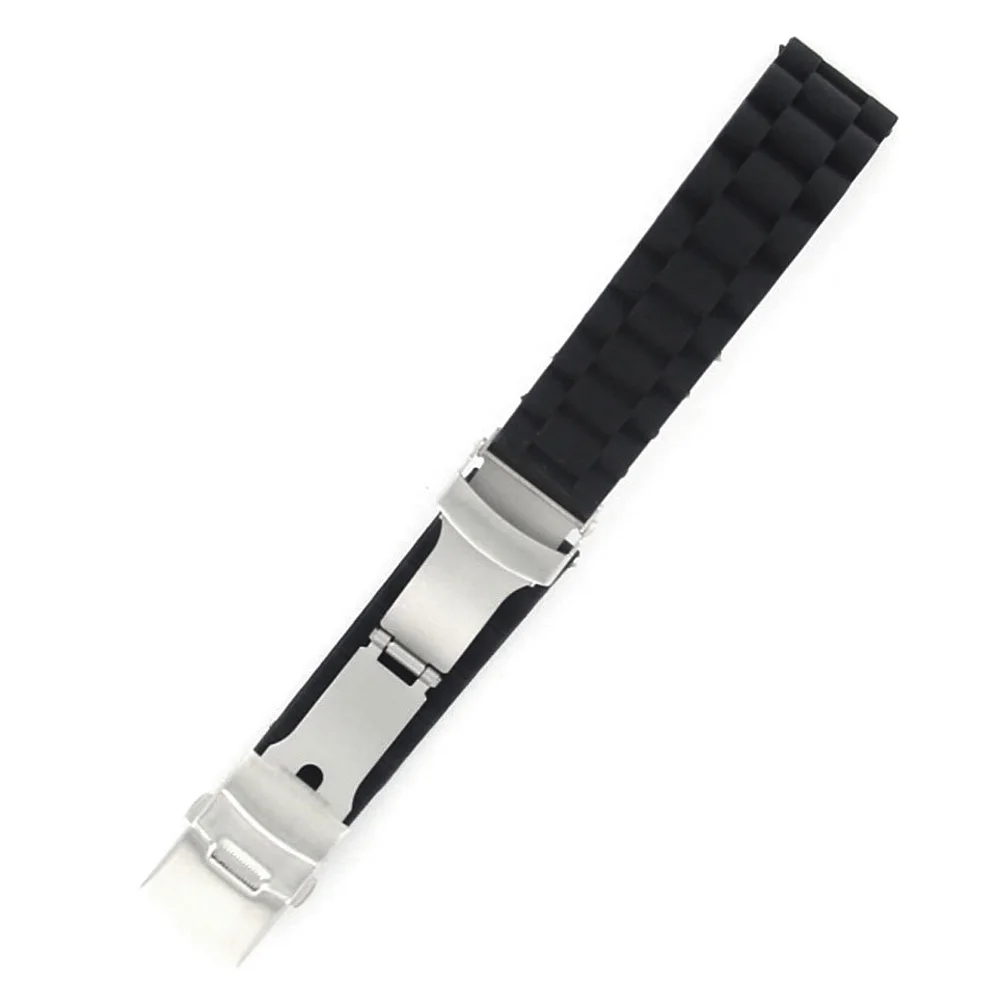 24mm Watch Bands Silicone Stainless Steel Clasp Adjustable Black Waterproof Sports Diver 7 4 Inch Strap Easy Use
24mm Watch Bands Silicone Stainless Steel Clasp Adjustable Black Waterproof Sports Diver 7 4 Inch Strap Easy Use