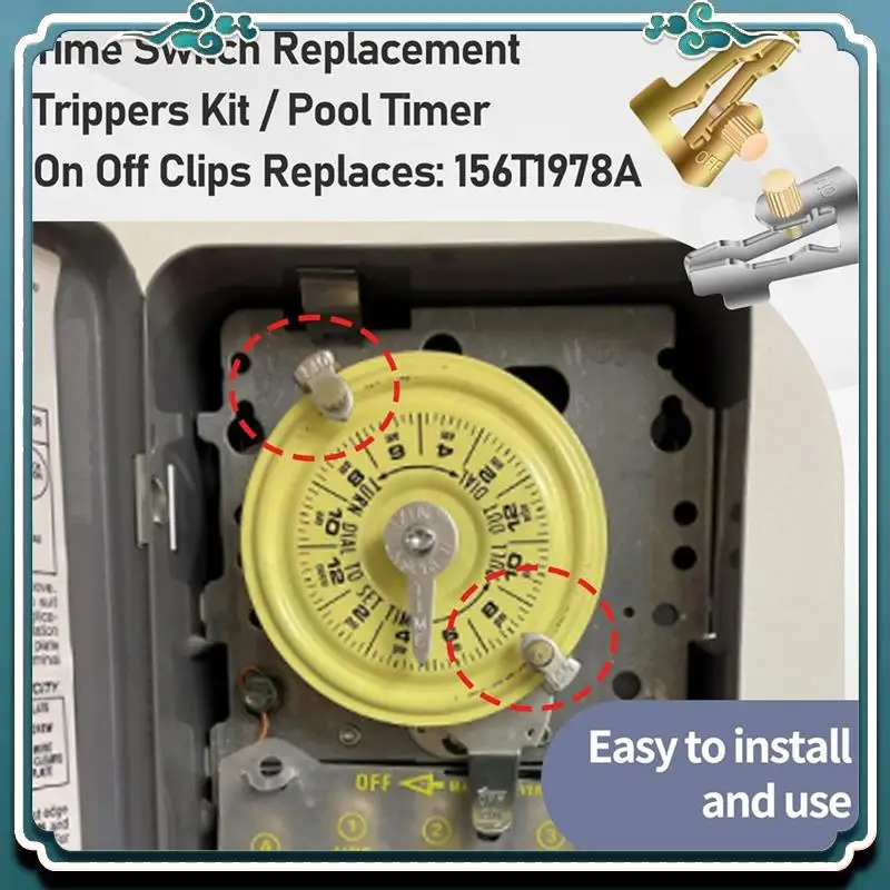 Premium Time Switch Replacement Trippers Kit/Pool Timers On Off Clips For Intermatic 156T1978A For T100 Series Timers
Premium Time Switch Replacement Trippers Kit/Pool Timers On Off Clips For Intermatic 156T1978A For T100 Series Timers