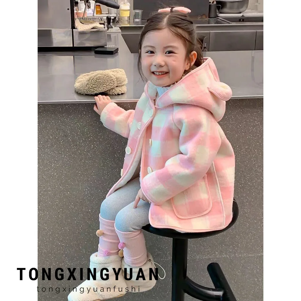 Girls' Coat Autumn and Winter 2025 New Little Girl Woolen Coat Children's Fleece Thickened Winter Children's Clothing
Girls' Coat Autumn and Winter 2025 New Little Girl Woolen Coat Children's Fleece Thickened Winter Children's Clothing