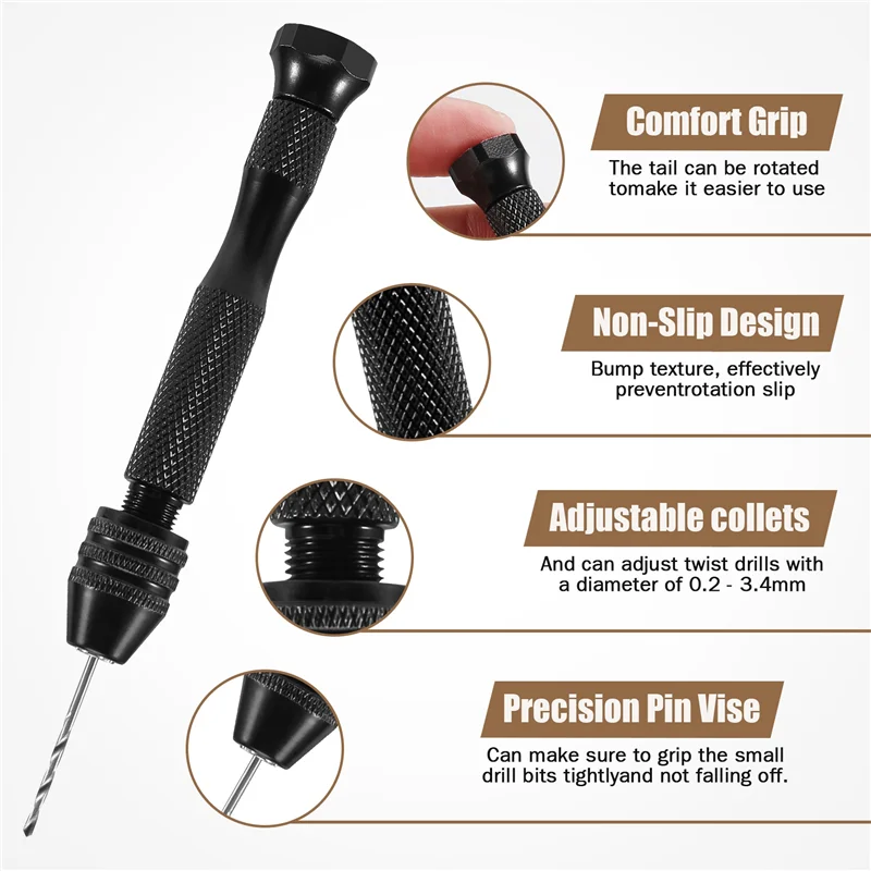 A93Z Hand Drill Bits Set 31Pcs Hand Drill Set Precision Pin Vise Micro-Mini Twist Drill Bits For Metal Wood, Delicate Manual Wor
A93Z Hand Drill Bits Set 31Pcs Hand Drill Set Precision Pin Vise Micro-Mini Twist Drill Bits For Metal Wood, Delicate Manual Wor