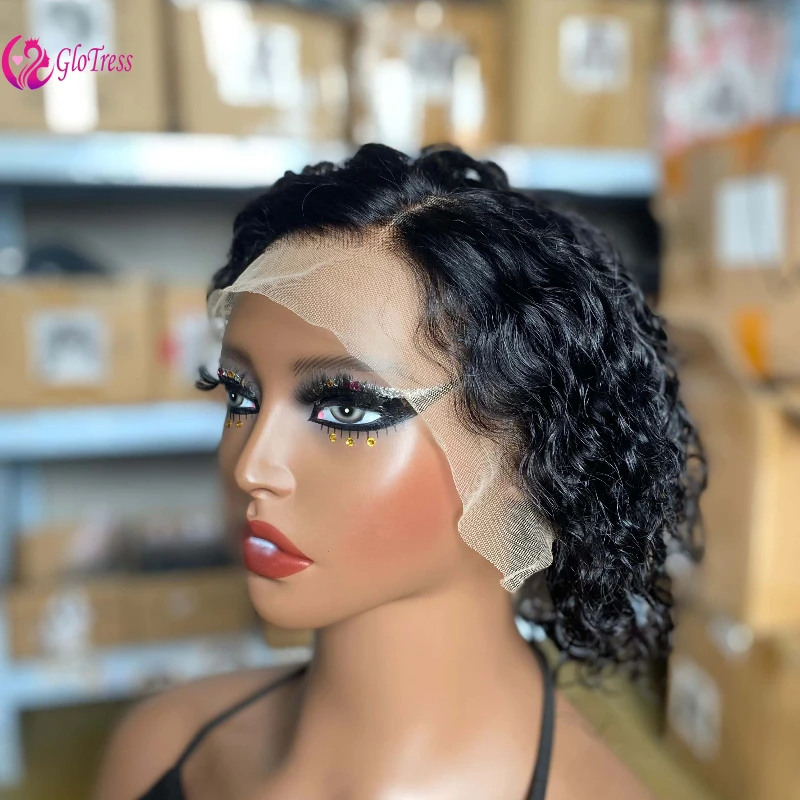 Luxury 12A 220% Density Curly Pixie Cut Wig 13x4 Frontal Lace Brazilian Virgin Remy Hair Natural Short Style Daily Wear Wigs
Luxury 12A 220% Density Curly Pixie Cut Wig 13x4 Frontal Lace Brazilian Virgin Remy Hair Natural Short Style Daily Wear Wigs