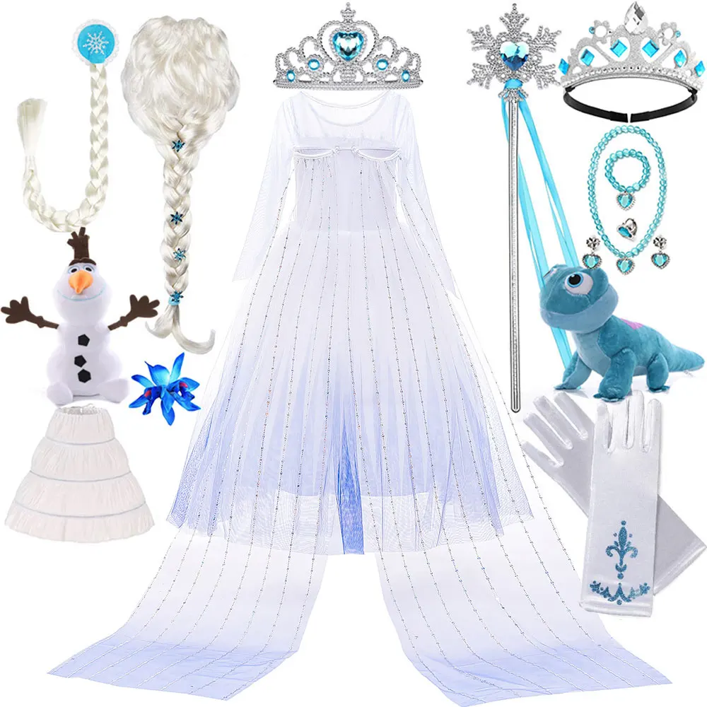 2025 Disney Elsa Princess Movies Frozen White Long Sleeves Sequin Decorative Dress For Girl Cosplay Elsa Summer Cool Dress Set
2025 Disney Elsa Princess Movies Frozen White Long Sleeves Sequin Decorative Dress For Girl Cosplay Elsa Summer Cool Dress Set