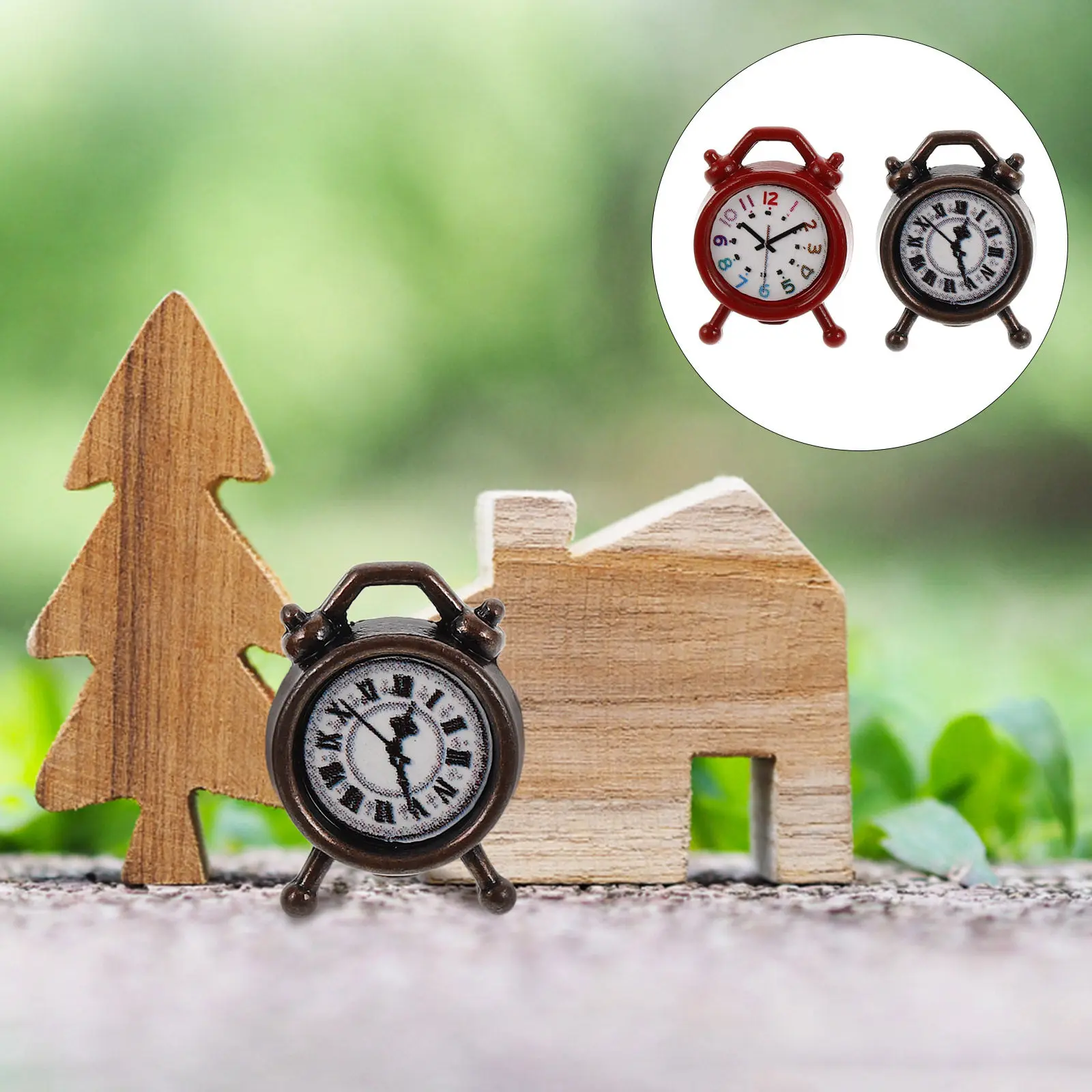 2Pcs Miniature Alarm Clock Vintage Style Decor Mini Table Clock for Dollhouse Living Room DIY Craft Photo Props Kids Pretend
2Pcs Miniature Alarm Clock Vintage Style Decor Mini Table Clock for Dollhouse Living Room DIY Craft Photo Props Kids Pretend