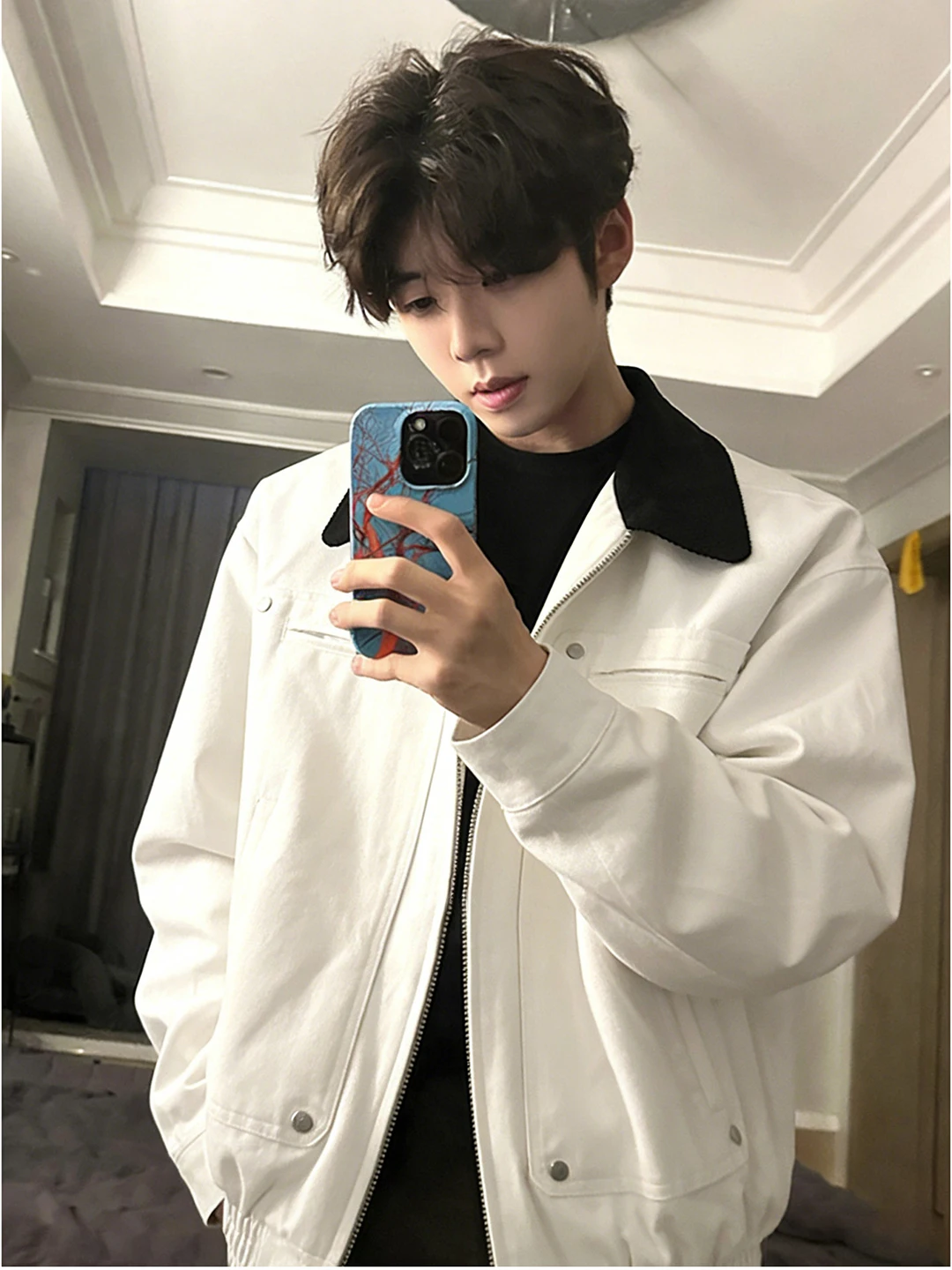 White Corduroy ort Jaet Turn-down Collar Spring Youth Casual Sle Commute Workwear Men's Detroit Zipper Svel Jaet
White Corduroy ort Jaet Turn-down Collar Spring Youth Casual Sle Commute Workwear Men's Detroit Zipper Svel Jaet