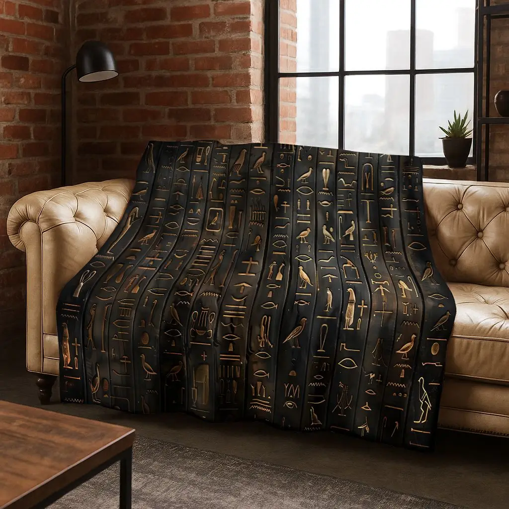 Ancient Egyptian Hieroglyphic Symbols Carved Murals Flannel Blanket,Cozy Soft Throw Blanket for Home Bedroom Bed Sofa Cover Gift
Ancient Egyptian Hieroglyphic Symbols Carved Murals Flannel Blanket,Cozy Soft Throw Blanket for Home Bedroom Bed Sofa Cover Gift