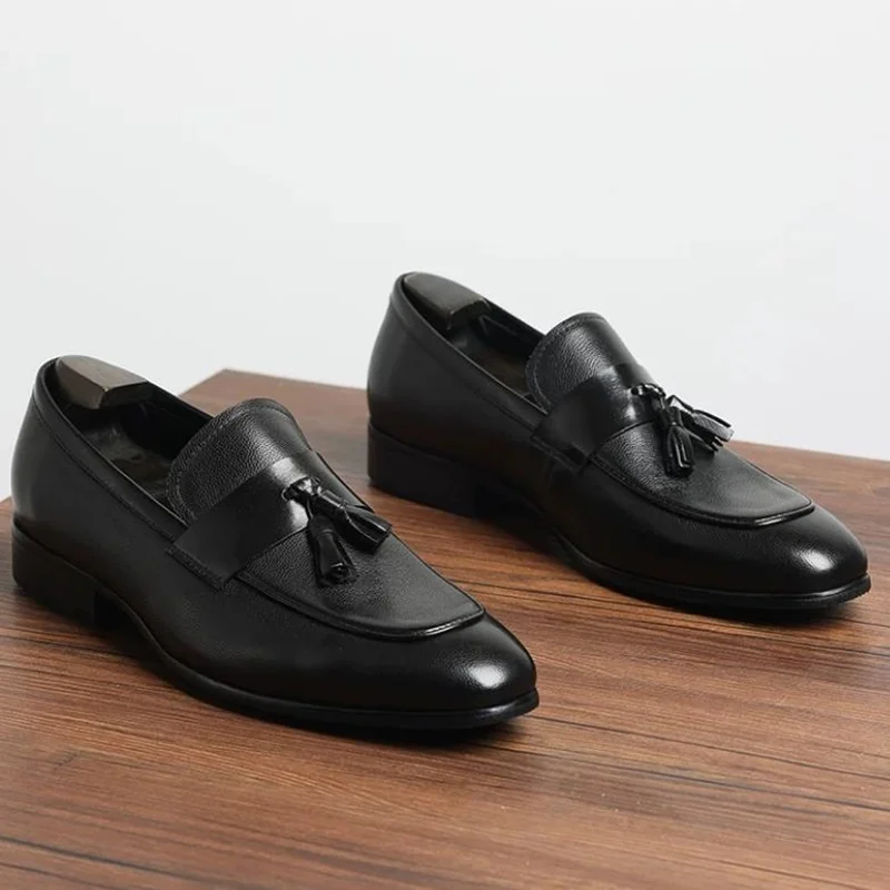 High-end Cowhide Leather Lining And Insole Business Casual Fringed Loafers Leather Shoes For Men Fashion Slip-on Dress Shoes Man
High-end Cowhide Leather Lining And Insole Business Casual Fringed Loafers Leather Shoes For Men Fashion Slip-on Dress Shoes Man