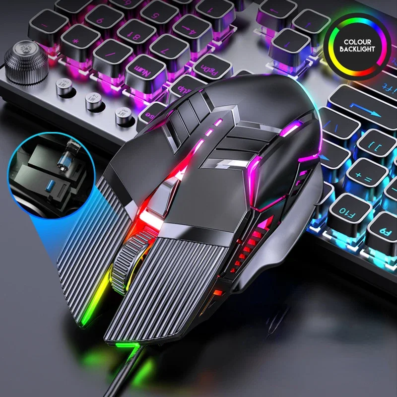 3200DPI Ergonomic Wired Gaming Mouse USB Mouse Gaming RGB Mause Gamer Mouse 6 Button LED Silent Mice for Laptop PC Computer
3200DPI Ergonomic Wired Gaming Mouse USB Mouse Gaming RGB Mause Gamer Mouse 6 Button LED Silent Mice for Laptop PC Computer