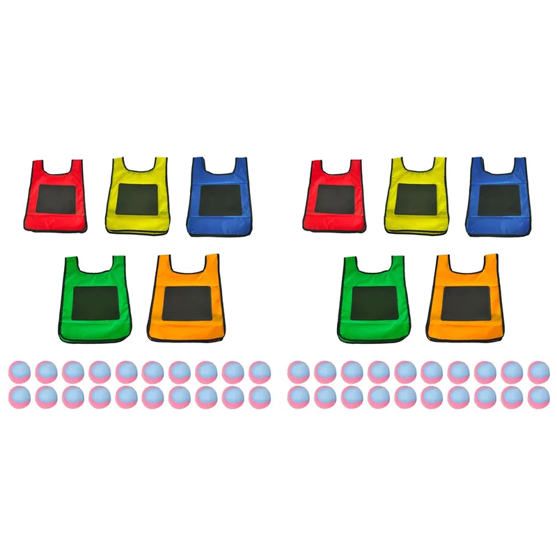 B05B-Eludeball Game Set 10Pcs Kids Eludeball Tag Sticky Vests With 40 Sport Elude Balls For Indoor Outdoor Playground Games S
B05B-Eludeball Game Set 10Pcs Kids Eludeball Tag Sticky Vests With 40 Sport Elude Balls For Indoor Outdoor Playground Games S
