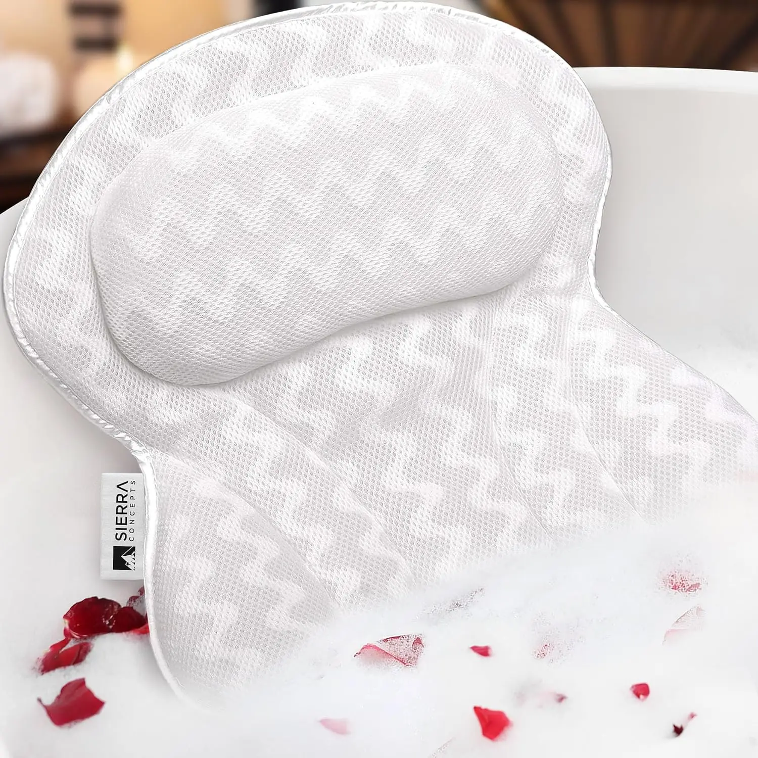 Bath Pillow for Bathtub Ergonomic Neck and Shoulder Support with 3D Mesh and Strong Suction Cups for Spa Relaxation
Bath Pillow for Bathtub Ergonomic Neck and Shoulder Support with 3D Mesh and Strong Suction Cups for Spa Relaxation