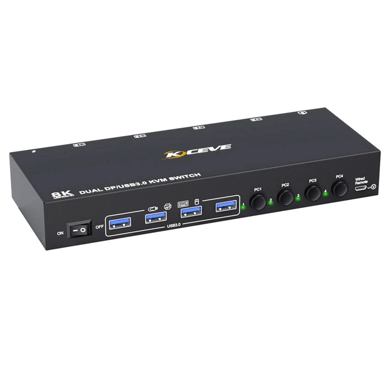 AU61-KCEVE 8K DP KVM-переключатель 2 монитора 4 компьютера 30 Гц 4K @ 144 Гц двойной Displayport USB 3.0 переключатель для клавиатуры, мыши, вилка европейского стандарта
AU61-KCEVE 8K DP KVM-переключатель 2 монитора 4 компьютера 30 Гц 4K @ 144 Гц двойной Displayport USB 3.0 переключатель для клавиатуры, мыши, вилка европейского стандарта