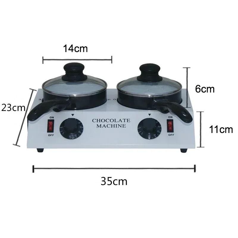 Electric double chocolate melting dipping pot chocolate machine warmer melter pan
Electric double chocolate melting dipping pot chocolate machine warmer melter pan