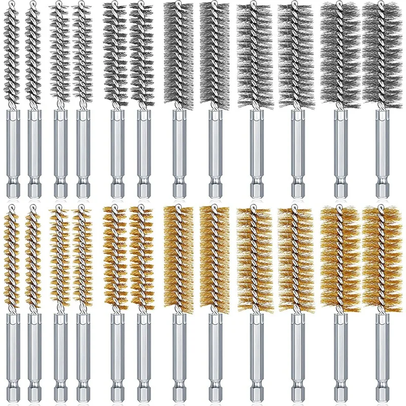A82I-Hole Brush Bronze Set Steel Wire Hole Brush Set Stainless Steel Cleaning Brush, Suitable For Electric Drill Impact Drill
A82I-Hole Brush Bronze Set Steel Wire Hole Brush Set Stainless Steel Cleaning Brush, Suitable For Electric Drill Impact Drill