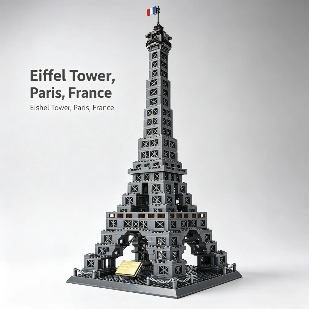 976pcs Paris Eiffel Tower Building Blocks City Landmark Desktop Decor Exquisite Architecture Model Famous Attraction cool Toy
976pcs Paris Eiffel Tower Building Blocks City Landmark Desktop Decor Exquisite Architecture Model Famous Attraction cool Toy