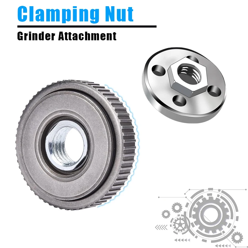 Резьба M14, угловая шлифовальная машина, фиксирующая гайка, прессовая пластина, быстроразъемная фланцевая гайка для зажимного фланца угловой шлифовальной машины
Резьба M14, угловая шлифовальная машина, фиксирующая гайка, прессовая пластина, быстроразъемная фланцевая гайка для зажимного фланца угловой шлифовальной машины