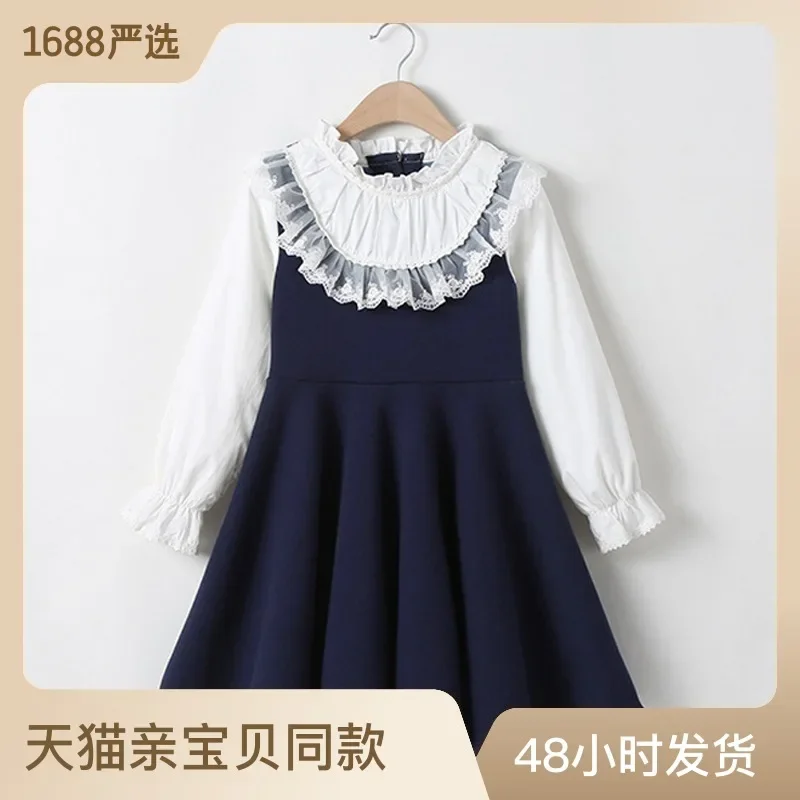 School New Girls Clothing Dress Baby Casual Dress Kids Patchwork Fall Clothes Children Long Sleeve Dress Blue White
School New Girls Clothing Dress Baby Casual Dress Kids Patchwork Fall Clothes Children Long Sleeve Dress Blue White